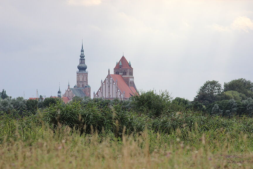 Blick auf Greifswald Blick auf Greifswald vom Ryck aus